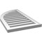 Ekena Millwork Quarter Round Top Left Surface Mount PVC Gable Vent w/ 2"W x 1-1/2"P Brickmould Frame, 18"W x 32"H GVPQL18X3202SF - alternate 2